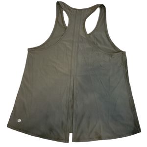 Lululemon Razorback Tank Top Size 6 Medium Olive Green